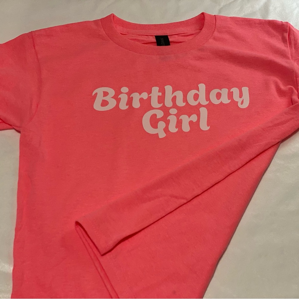 Vibrant Pink 'Birthday Girl' Tee